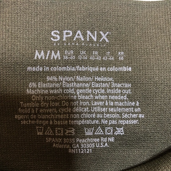 Spanx Camo Green Seamless High Waisted Leggings Size Medium NWT does not fit me - Picture 7 of 7